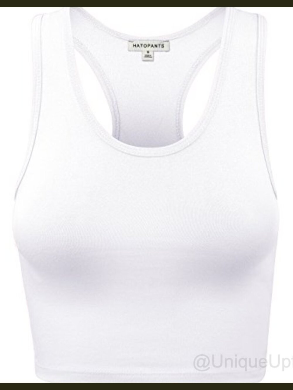 Racerback Crop Camisole Tank Top Cotton Blend Sleeveless Basic